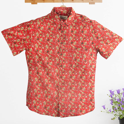 Men Print Half Sleeve Cotton Shirt For Men