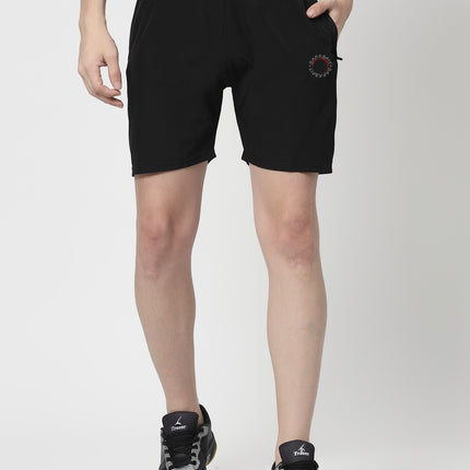 Dafabfit Solid Men Black Sports Shorts