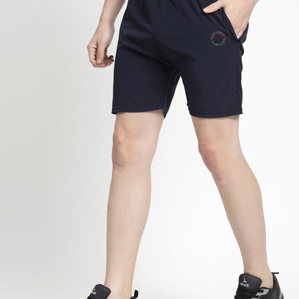 Dafabfit Solid Men Navy Blue Sports Shorts