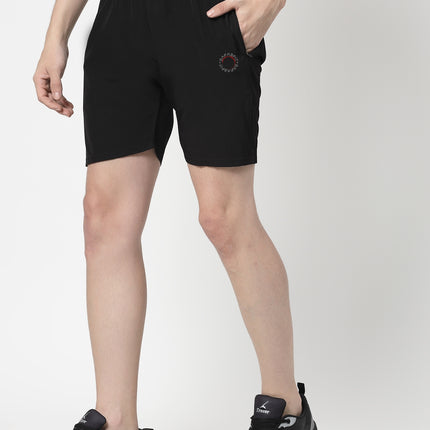 Dafabfit Solid Men Black Sports Shorts