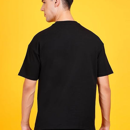 Solids: Black Drop Shoulder T-Shirts