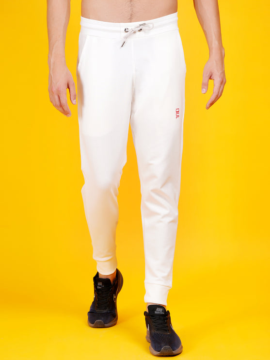 DAFABFIT Off White Solid Jogger for Men | Comfortable and Stylish Activewear