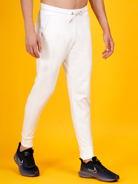 DAFABFIT Off White Solid Jogger for Men | Comfortable and Stylish Activewear