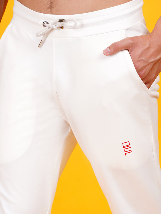 DAFABFIT Off White Solid Jogger for Men | Comfortable and Stylish Activewear