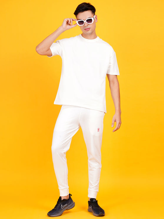 DAFABFIT Off White Solid Jogger for Men | Comfortable and Stylish Activewear