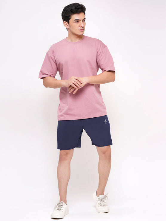 Men Activewear Sports Shorts-Navy Blue