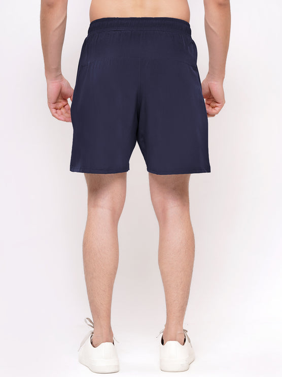 Men Activewear Sports Shorts-Navy Blue