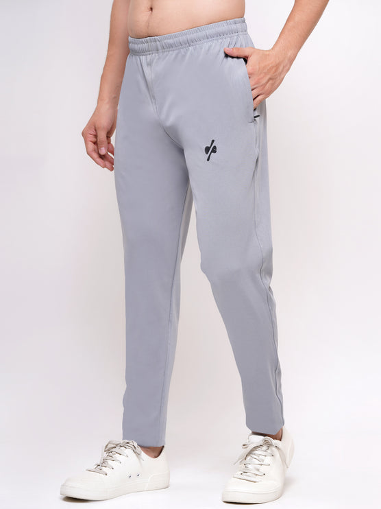 MENS SLIM FIT ACTIVEWEAR TRACKPANTS-LIGHT GREY