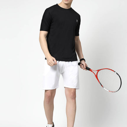 Solid Men White Sports Shorts