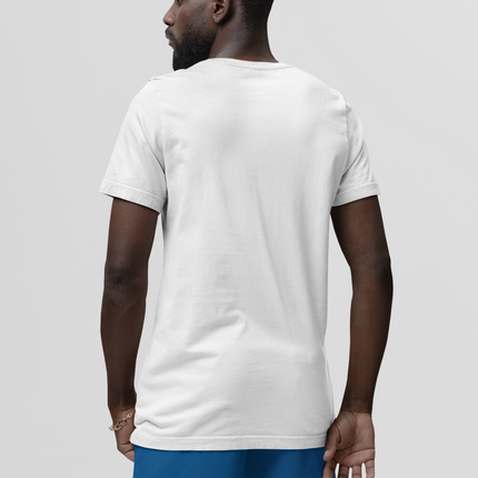 Men Solid Round Neck Pure Cotton White T-Shirt